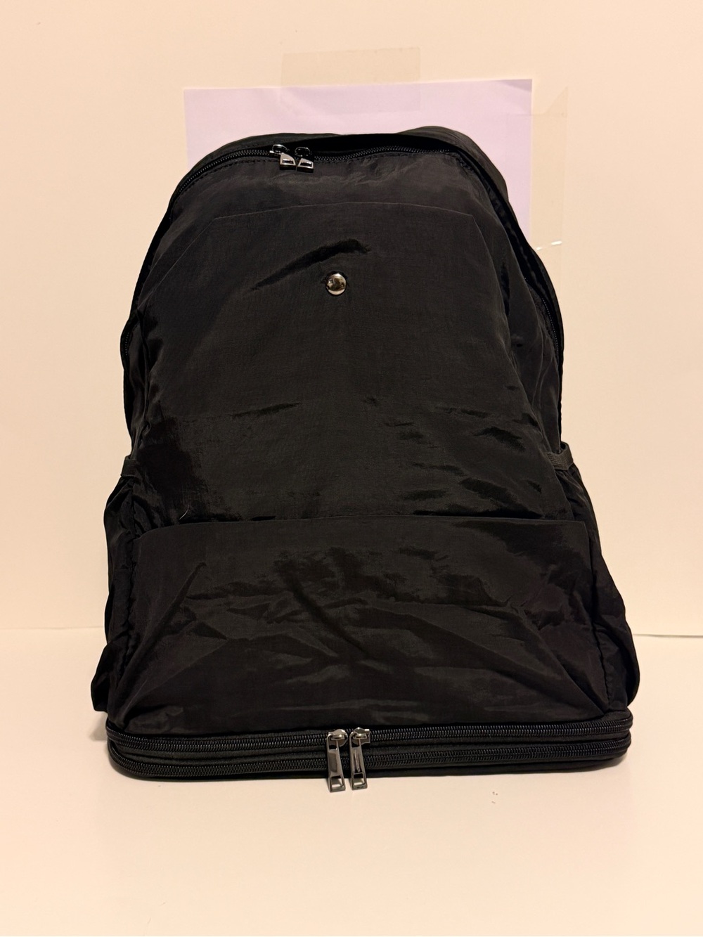 NWT Seyfocnia Unisex Black Lightweight Gym Backpack w/Shoe Compartment